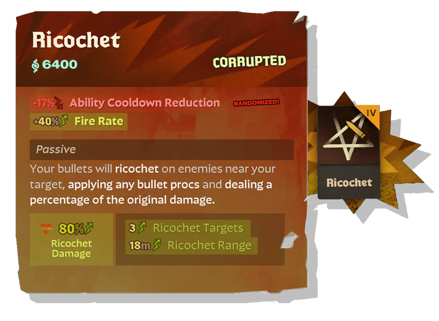 Corrupted-предмет Ricochet